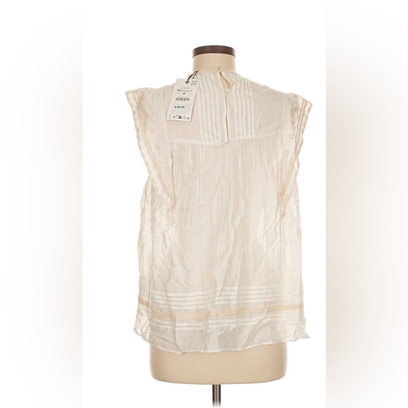 Zara Ivory Sleeveless Blouse - Picture 2 of 3